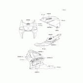 Схема вузла: Decals(silver/black)(zx750-p7) для Kawasaki ZX750 Ninja ZX-7R