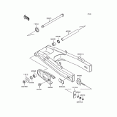 Схема вузла: Задній важіль (Маятник) для Kawasaki ZR250