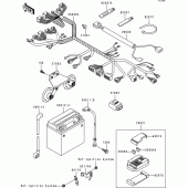 Схема вузла: Електроустаткування для Kawasaki VN1500 VN1500 Classic Tourer