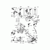 Схема узла: Замок зажигания для Kawasaki ZR900 Z900 ABS