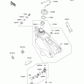 Схема вузла: Паливний бак для Kawasaki KX250/KX252 KX250F
