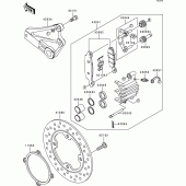 Схема вузла: Заднє гальмо для Kawasaki ZR750 ZR-7