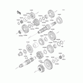 Схема узла: Трансмиссия для Kawasaki EJ800 W800