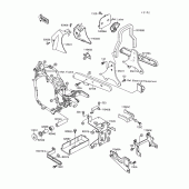 Схема вузла: Батарейний відсік для Kawasaki VN1500 Vulcan 88