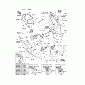 Схема вузла: Cowling lowers(1/2) для Kawasaki EX250 Ninja 250