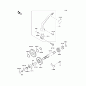 Схема вузла: Kickstarter mechanism для Kawasaki KLX300R