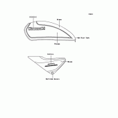 Схема вузла: Наклейки (Помаранчевий \ Коричневий A6SA) для Kawasaki ZR1100 Zephyr 1100