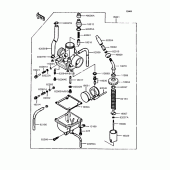 Схема узла: Карбюратор для Kawasaki KMX50 KSR-I