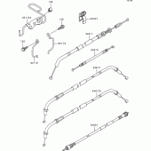Схема вузла: Троси для Kawasaki BJ250 Estrella RS