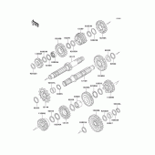 Схема вузла: Трансмісія для Kawasaki KL250 KL250 Super Sherpa