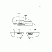 Схема вузла: Наклейки (Зелений BJ250-F1) для Kawasaki BJ250 250TR