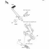 Схема узла: Лапка тормоза для Kawasaki ZX600 Ninja ZX-6R