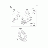 Схема вузла: Front brake(a18/a19) для Kawasaki KL650 KLR650