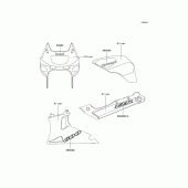 Схема узла: Наклейки (Silver; e12; cn) для Kawasaki ZX600 Ninja ZX-6