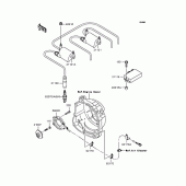 Схема вузла: Котушка запалювання для Kawasaki ZR400 Zephyr X