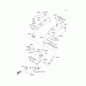 Схема вузла: Вихлопна система для Kawasaki KLV1000