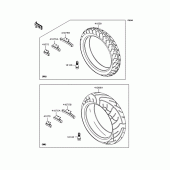 Схема вузла: Колеса для Kawasaki ZR750 ZR-7S