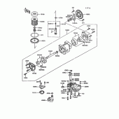 Схема вузла: Масляний насос & Масляний фільтр (1/2) для Kawasaki ZG1000 Concours