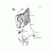 Схема вузла: Олійний охолоджувач для Kawasaki ZG1400 1400GTR ABS