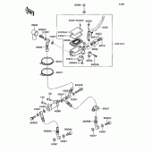 Схема вузла: Передній гальмівний циліндр Kawasaki ZX1100 Ninja ZX-11