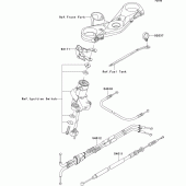 Схема вузла: Троси для Kawasaki ZX1000 Ninja ZX-10R