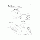 Схема вузла: Інформаційні наклейки (daf-dcf) для Kawasaki VN1700 VN1700 Classic Tourer ABS