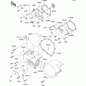 Схема вузла: Left engine cover(s) для Kawasaki VN800 Vulcan 800 Classic