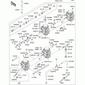 Схема узла: Карбюратор(1/2) для Kawasaki ZX600 ZZ-R600