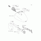 Схема вузла: Інформаційні наклейки (r1/r2) для Kawasaki VN1500 Vulcan 1500 Drifter