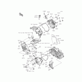 Схема вузла: Кришка двигуна для Kawasaki ER250 Z250 ABS