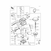 Схема узла: Карбюратор для Kawasaki KLX650 KLX650 Motard