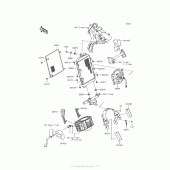 Схема вузла: Радіатор для Kawasaki VN1700 Vulcan 1700 Voyager ABS
