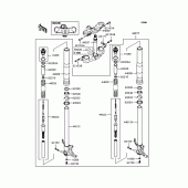 Схема вузла: Вилка передньої осі для Kawasaki ZX636 Ninja ZX-6R