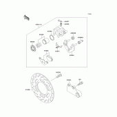 Схема вузла: Заднє гальмо для Kawasaki EX250 ZZR250