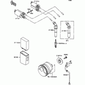 Схема узла: Система зажигания для Kawasaki ZX750 ZXR750