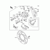 Схема вузла: Заднє гальмо для Kawasaki ZX400 ZZR400