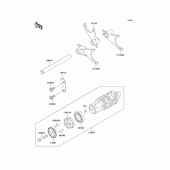 Схема узла: Переключение/вилка переключения для Kawasaki ZX1100 Ninja ZX-11