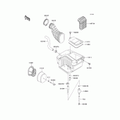 Схема узла: Воздушный фильтр для Kawasaki KLX650 KLX650 Motard