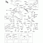 Схема вузла: Cowling(1/2)(zx750-j1) для Kawasaki ZX750 ZXR750