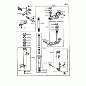 Схема узла: Вилка передней оси для Kawasaki EL250 Eliminator 250SE