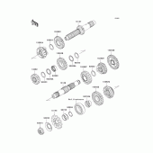 Схема узла: Трансмиссия для Kawasaki KX450 KX450F