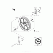 Схема узла: Переднее колесо для Kawasaki EX300 Ninja 300
