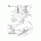 Схема узла: Топливный бак для Kawasaki ZX900 GPZ900R