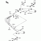 Схема вузла: Вихлопна система для Kawasaki ZX1100 ZZ-R1100