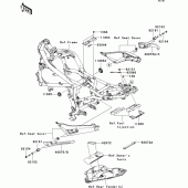 Схема вузла: Кріплення двигуна для Kawasaki EX650 Ninja 650 ABS