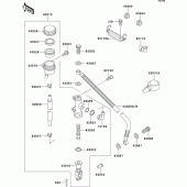 Схема узла: Задний тормозной цилиндр для Kawasaki ZX750 ZXR750