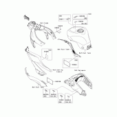 Схема узла: Информационные наклейки (rcf) для Kawasaki ZX600 Ninja ZX-6R