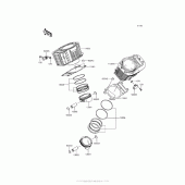 Схема вузла: Циліндр & Поршень для Kawasaki VN1700 Vulcan 1700 Voyager ABS