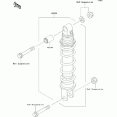 Схема узла: Амортизатор(ы) для Kawasaki ZX400 ZXR400
