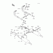 Схема вузла: Вихлопна система для Kawasaki ZG1200 Voyager XII
